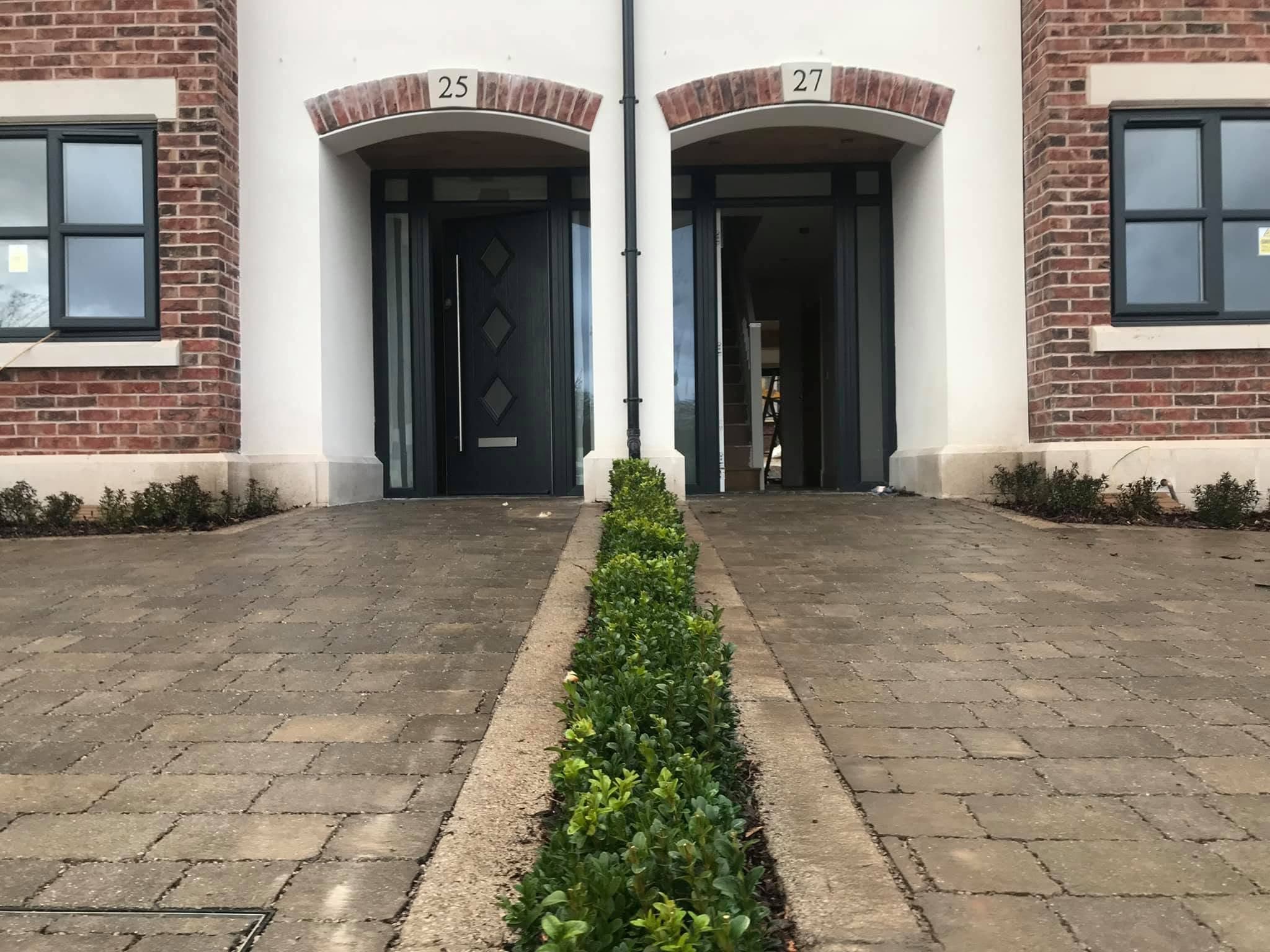 Entrance to a commercial site looked after by JG Groundcare