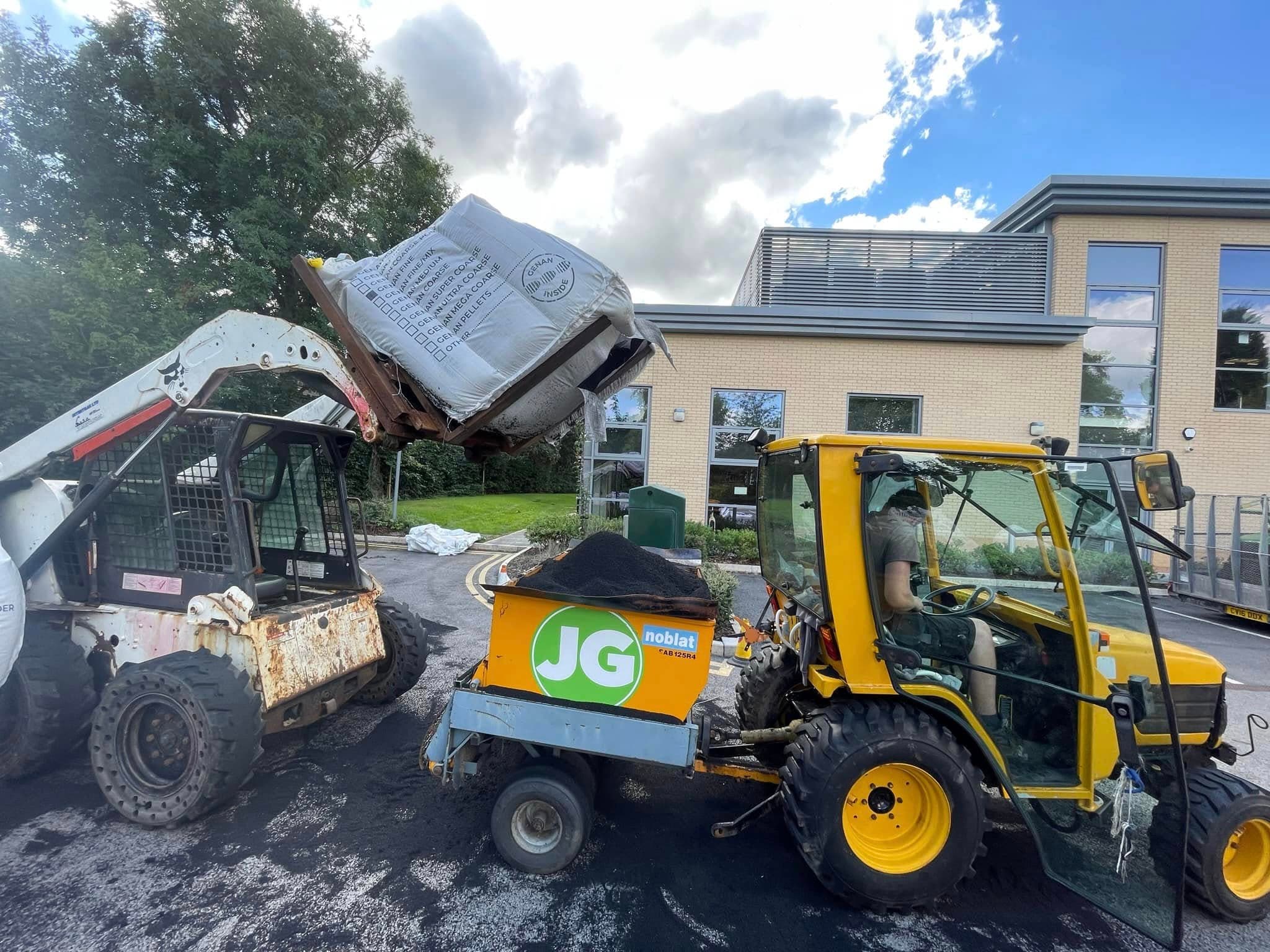 JG Groundcare telehandler working on a civils job